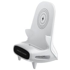 Supporto di ricarica wireless verticale da tavolo M111 15W per tablet da 4,5-11 pollici (bianco)