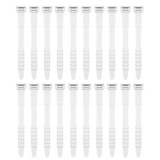 3 set 20 pezzi/set avvolgicavo in silicone a spina di pesce, avvolgicavo, colore: bianco
