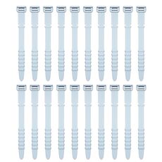 3 set 20 pezzi/set avvolgicavo in silicone a spina di pesce, avvolgicavo, colore: bianco ghiaccio