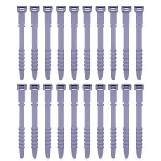 3 set 20 pezzi/set avvolgicavo in silicone a spina di pesce, avvolgicavo, colore: viola