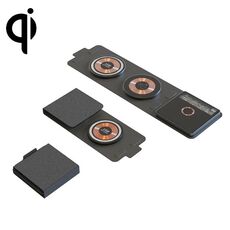 Caricabatterie wireless T01 15W 3 in 1 Caricabatterie rapido portatile pieghevole in vetro trasparente