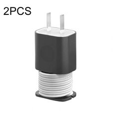 Per iPhone 11/12 18W/20W Adattatore di alimentazione 2 pezzi Custodia protettiva Cover Data Cable Organizer (nero)