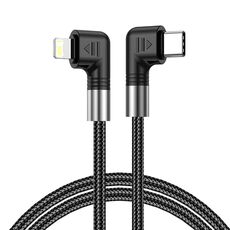 Cavo dati A9 da 30 W USB-C/tipo C a 8 pin a doppio gomito, lunghezza: 2 m