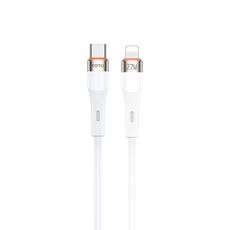 TOTU CB-2 Series USB-C / Type-C a 8 pin cavo dati skin feel in lega di alluminio, lunghezza: 1 m (bianco)