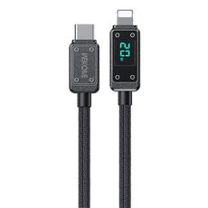 WK WDC-08 PD 20W USB-C/Type-C a 8 pin cavo dati display digitale, lunghezza: 1 m (nero)
