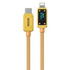 WK WDC-08 PD 20 W USB-C/Type-C a 8 pin cavo dati display digitale, lunghezza: 1 m (giallo)