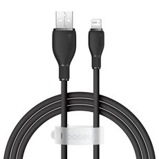 Baseus Pudding Series 2.4A Cavo dati di ricarica rapida da USB a 8 pin, lunghezza: 1,2 m (nero)