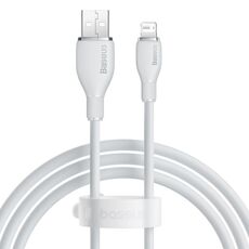 Baseus Pudding Series 2.4A Cavo dati di ricarica rapida da USB a 8 pin, lunghezza: 1,2 m (bianco)