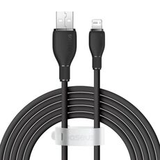 Baseus Pudding Series 2.4A USB a 8 pin cavo dati di ricarica rapida, lunghezza: 2 m (nero)