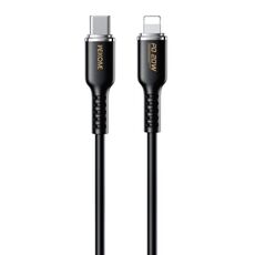 WK WDC-10 PD 20W USB-C/Type-C a 8 pin cavo dati in silicone, lunghezza: 1,2 m (nero)