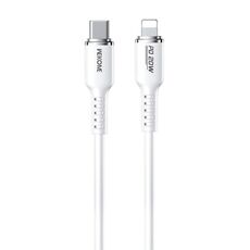 WK WDC-10 PD 20W USB-C/Type-C a 8 pin cavo dati in silicone, lunghezza: 1,2 m (bianco)