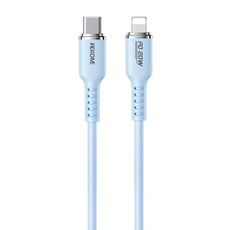 WK WDC-10 PD 20W USB-C/Type-C a 8 pin cavo dati in silicone, lunghezza: 1,2 m (blu)