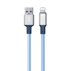 Cavo dati in silicone WK WDC-17 da USB a 8 pin da 2,4 A, lunghezza: 1,2 m (blu)