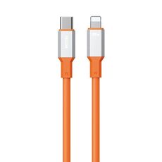 Cavo dati in silicone WK WDC-17 PD da 20 W USB-C/Type-C a 8 pin, lunghezza: 1,2 m (arancione)