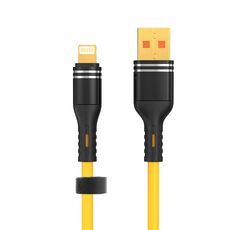 Cavo dati di ricarica in silicone liquido da USB a 8 pin, lunghezza: 1,2 m (giallo)