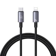 USAMS US-SJ662 Cavo dati di ricarica rapida da tipo C a 8 pin 30 W, lunghezza: 1,2 m (nero)