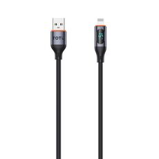 TOTU CB-7-L Cavo in silicone a ricarica rapida da USB a 8 pin per display digitale da 15 W, lunghezza: 1 m (nero)