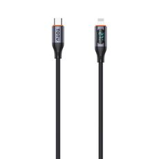 TOTU CB-7-PD Cavo in silicone a ricarica rapida da USB-C / Type-C a 8 pin per display digitale, lunghezza: 1 m (nero)