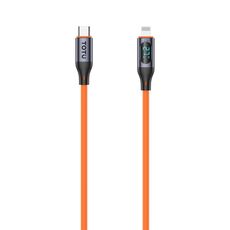 TOTU CB-7-PD Cavo in silicone a ricarica rapida da USB-C / Type-C a 8 pin per display digitale, lunghezza: 1 m (arancione)
