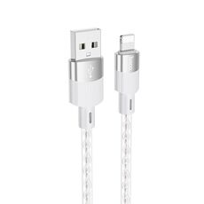 cavo dati di ricarica in silicone hoco X99 Crystal Junction 2.4A da USB a 8 pin, lunghezza: 1 m (grigio)
