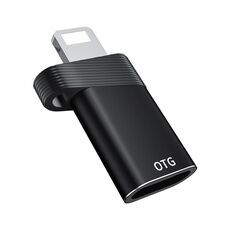 Adattatore OTG ADS-616B da 8 pin maschio a USB-C/Type-C femmina (nero)