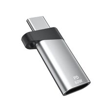 Adattatore ADS-615 PD da 60 W USB-C/Type-C maschio a femmina a 8 pin (argento)