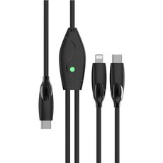 Cavo dati da USB-C / Type-C a USB-C / Type-C da 1,2 m 100 W + 8 pin per ricarica rapida (nero)