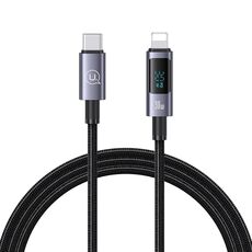 USAMS US-SJ672 Cavo dati per display digitale a ricarica rapida da tipo C a 8 pin 30 W, lunghezza: 1,2 m (nero)
