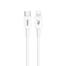 Cavo dati TOTU CB-1-PD da 27 W USB-C/Type-C a 8 pin, lunghezza: 1 m (bianco)