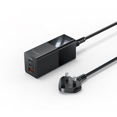 Yesido YC77 100 W 2 porte Type-C+USB con caricatore GaN da tavolo a 1 presa (spina UK)