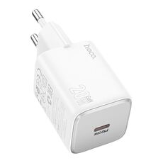 hoco N40 Mighty PD20W Caricatore con porta singola di tipo C, spina europea (bianco)