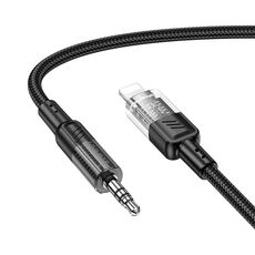 hoco UPA27 Cavo adattatore audio cristallino da 8 pin a 3,5 mm (nero)