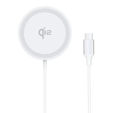 Caricabatterie wireless ad aspirazione magnetica DUZZONA W18 15W Qi2 MagSafe (bianco)