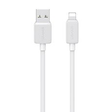 USAMS US-SJ689 Cavo dati di ricarica rapida a strisce da USB a 8 pin 2,4 A, lunghezza: 2 m (bianco)
