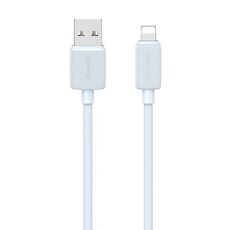 USAMS US-SJ689 Cavo dati di ricarica rapida a strisce da USB a 8 pin 2,4 A, lunghezza: 3 m (blu)