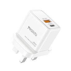 Caricabatterie GaN tipo C a doppia porta Yesido YC80 PD20W, presa UK