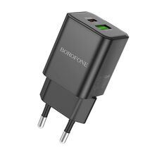 BOROFONE BN14 Royal PD30W Type-C + Caricatore USB QC3.0, spina europea (nero)