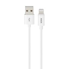 Cavo dati USB di ricarica rapida serie ROCK P8 Prime da 1 m, interfaccia: 2,4 A 8 pin (bianco)