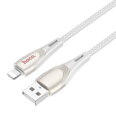 hoco U133 Cavo dati di ricarica rapida intrecciato da 8 pin a USB-A, lunghezza: 1,2 m (grigio)
