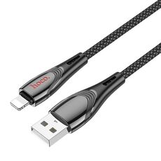 Cavo dati di ricarica rapida intrecciato da 8 pin a USB-A hoco U133, lunghezza: 1,2 m (nero)