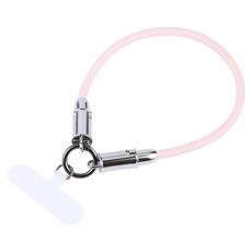 Cavo dati USB-C / Type-C a 8 pin Cordino corto anti-smarrimento per telefono, lunghezza: 30 cm (treccia rosa)