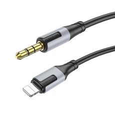 Cavo audio Borofone BL19 AUX Creator, cavo da 3,5 mm a 8 pin (nero)