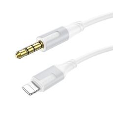 Cavo audio Borofone BL19 AUX Creator, cavo da 3,5 mm a 8 pin (bianco)