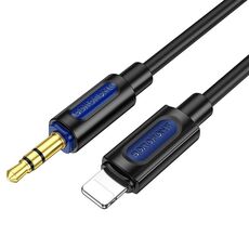Borofone BL20 Cavo audio in silicone True Sound AUX, cavo da 3,5 mm a 8 pin (nero)