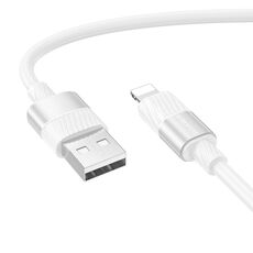 Borofone BX106 Cavo dati a ricarica rapida da USB-A a 8 pin da 2,4 A, lunghezza: 1 m (bianco)