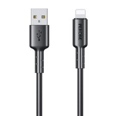 WEKOME WDC-01 Tidal Energy Series 2.4A Cavo dati da USB a 8 pin in PVC, lunghezza: 1 m (nero)