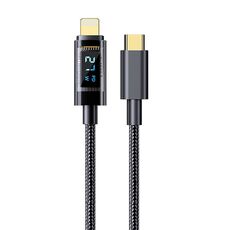 Mutural Li-CC005 1.2m PD20W Display digitale trasparente USB-C / Tipo-C a 8 pin Cavo dati di ricarica