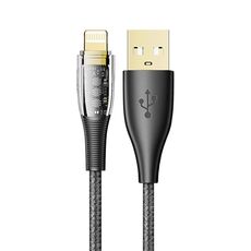 Mutural Li-CC012 Cavo dati di ricarica da 1,2 m 10 W trasparente da USB a 8 pin