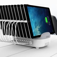Stazione di ricarica intelligente ORICO DUK-10P 120 W 10 porte USB con supporto per telefono e tablet, presa EU