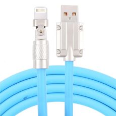 Mech Series 6A 120W USB a 8 pin Cavo di ricarica rapida con spina metallica a 180 gradi, lunghezza: 1,2 m (blu)
